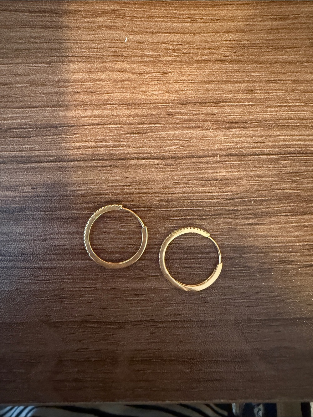 Mejuri Pave Diamond Small Hoops - Picture 3 of 3
